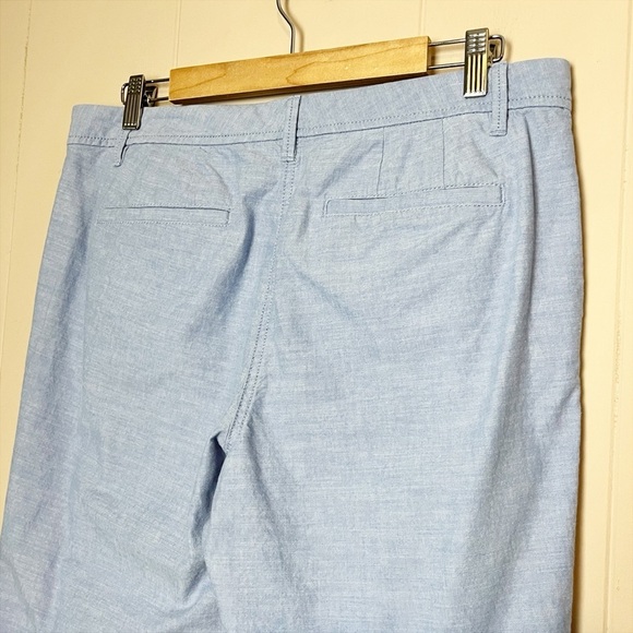 Talbots Relaxed Chino Pants 10 100% cotton Newport Chambray light blue summer - Picture 5 of 12